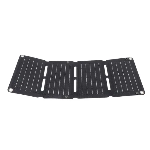 40W Foldable Solar Panel Chargers Fast Charging Monocrystalline Portable Solar Chargers Dual 5V USB Output with Cooling Fan