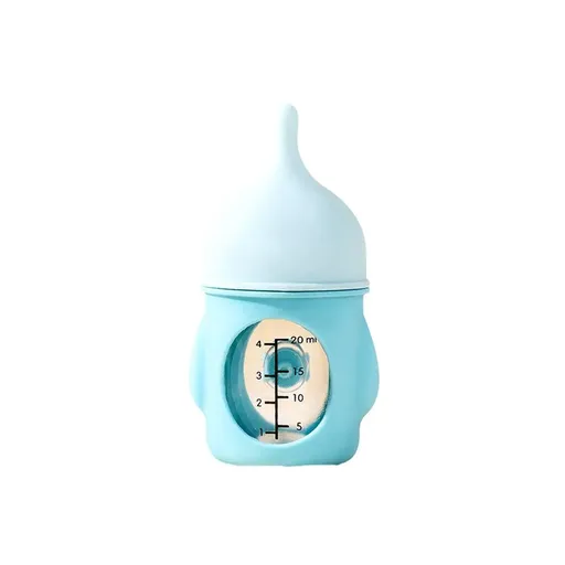 Silicone Pet Milk Feeding Bottle with Scale for Small Puppies and Kittens 20ml 80ml - 20ml-Blue