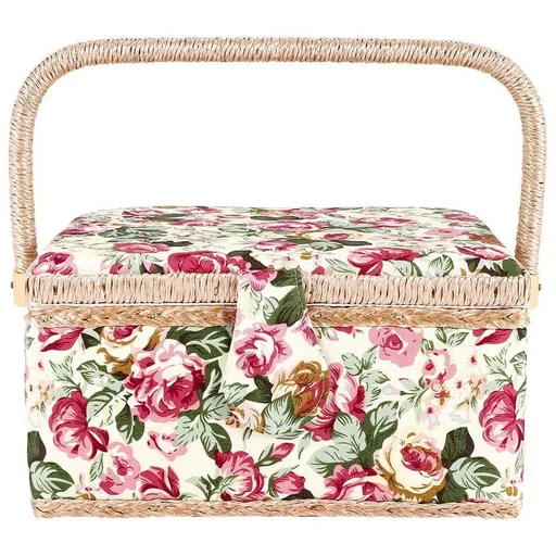 Extra Large Sewing Basket,Vintage Basket,for Needles, Thread, Tape Measure, and Other Supplies Storage