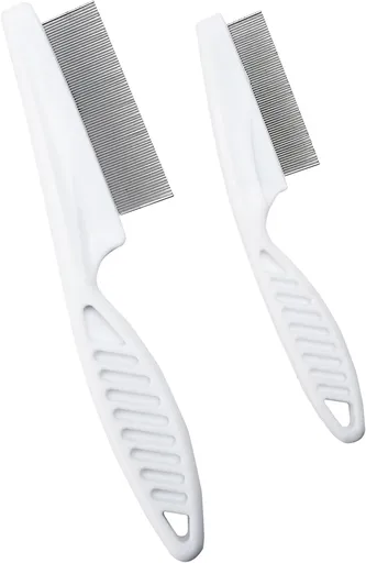 2 PCS flea Comb for Dogs and Cats - Promotes Hair Growth and Removes Loose Hair, Knots