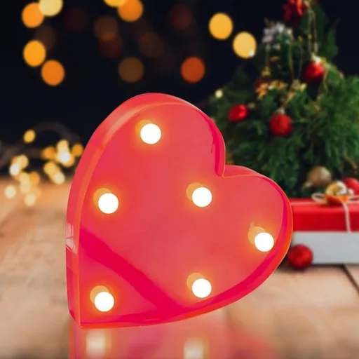 Sign Special character Heart, warm white, 26 letters, 10 numbers, heart and & symbol; for birthday, party, Christmas, home, bar, wedding decoration; DIY word combinations; wall & tabletop display; battery operated.