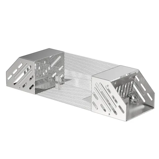 Mice Catch Cage Stainless Steel Full Automatic Dual Door Design Sensitive Mousetrap Cage for Indoor