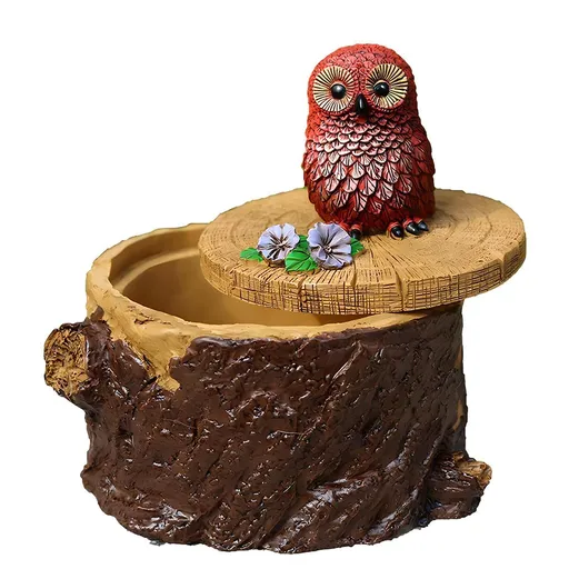 Stable Outdoor Garden Ashtray with Lid for Cigarette, Adorable Office Home Accessories Organizer 2 pcs