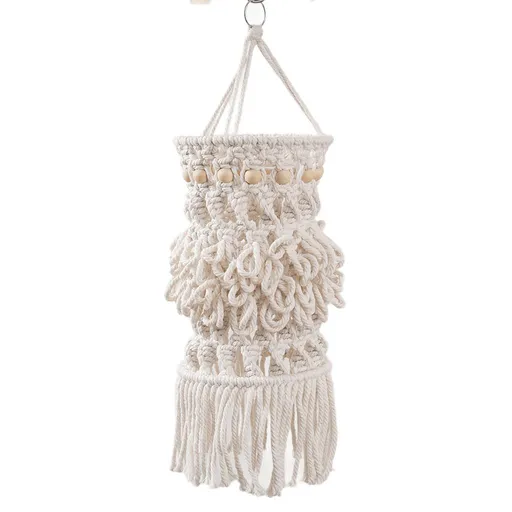 Nordic style hand woven cotton rope tapestry lampshade, homestay lighting pendant, room decoration wall hanging