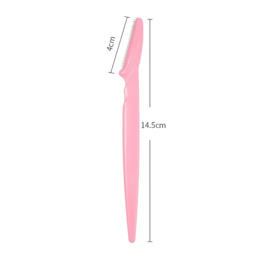 12 Pack Pink Eyebrow Razor Trimmer - Stainless Steel Blade with Safety Guard - Non-Slip Ergonomic Handle for Precise Shaping, Face & Body Hair Removal, Travel Friendly Beauty Tool with Protective Cap