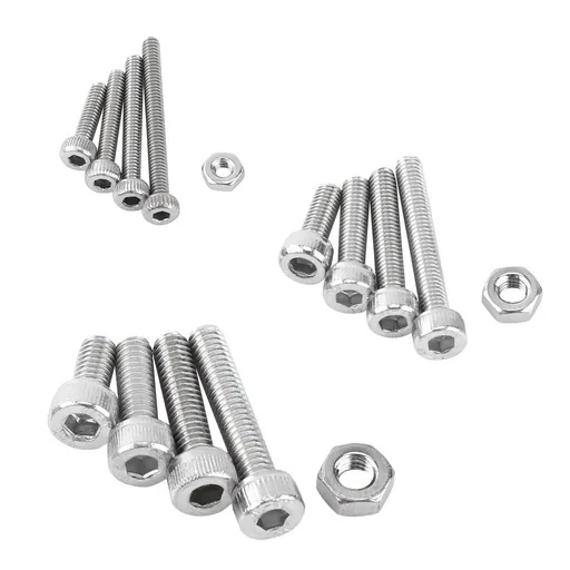535PCS 304 Stainless Steel M2 M3 M4 Hex Socket Kits Flat Head Screws and Nuts Assrotment Set for Fasteners