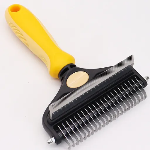 Wheat color Pet Grooming Comb – Fine Toothed Side for Hair Removal and Detangling, Ideal for Dogs with Long or Thick Coats in Australia