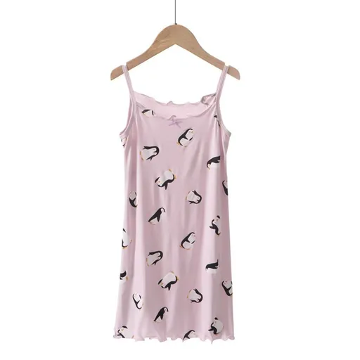 KIDS MAM&DAD Girls Viscose Summer Sleepwear 31224 purple penguin full print 110cm