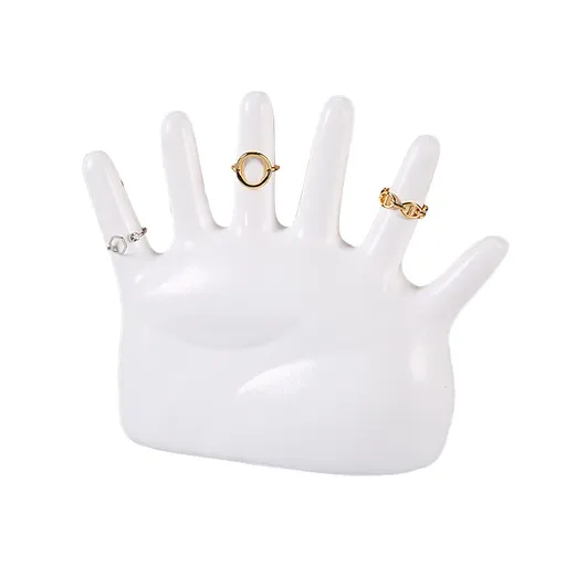 Ring Hand Holder All Round Display Fade Resistant Exquisite Hand Jewelry Display Stand for Bracelets Watches White