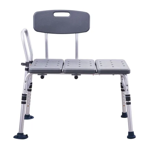 Tub Transfer Bench for Bathtub, Adjustable Shower Seats for Adults, Lightweight Shower Bench for Elderly and Disabled, Non-Slip Bath Seats with Armrest and Reversible Backrest, 400lbs Capacity