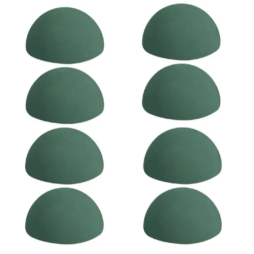 8 Pcs Green Half Ball Round Dry Foam Large Floral Foam Flower Foam Balls Desert Floral Foam Blocks DIY Craft Supplies for Artificial Plant Bouquet Arrangement Wedding (5.51 x 2.75 inch)