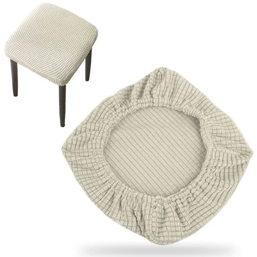 Stool Cover*1Pc Vanity Stool Covers Square Dining Chair Seat Covers for Wedding Party Bar Hotel Stretch Stool Cover with Non Slip Design