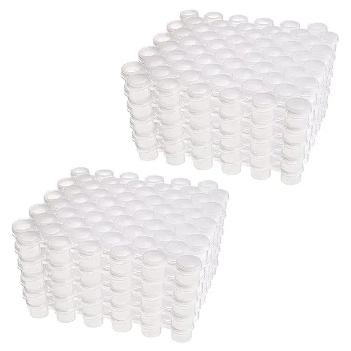100 Strips Paint Pots Strips,300 Pots 2Ml/0.07 Oz Empty Paint Cup Pots with Lids, for Classrooms Paintings Art Festivals