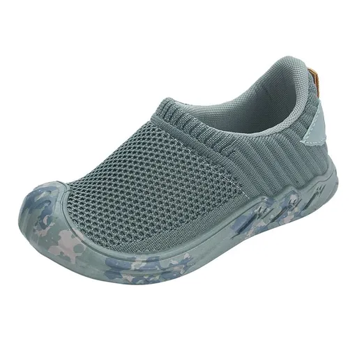 Kids Breathable Fly Woven Running Shoes Grey 26-31 yards, 6 pairs in one hand