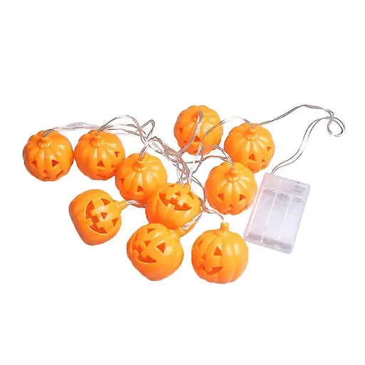 LED String Lights Halloween Pumpkin 10 Bulbs 2.5m