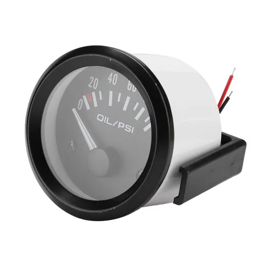 52mm/2in 12V Car Electromagnetic Oil Pressure Gauge Indicator Auto Modified Meter