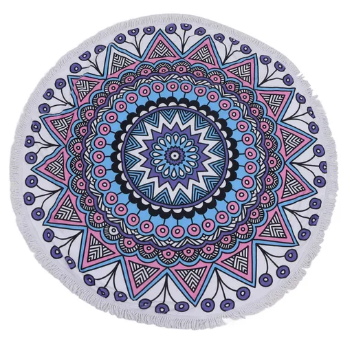 Beach Towel Oversized Soft Thick Microfiber Round Shape Absorbable Moisture Swim Towel for Outdoor Travel Indoor Type B