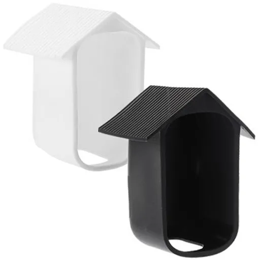 2 pieces - Camera silicone protective cover - Surveillance camera protective cover - suitable for EufyCam 2C - Protection - Weatherproof silicone housing - Soft - Black + White