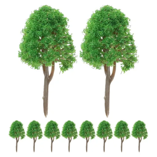 20Pcs Green Model Trees for Landscape Model Train Scenery and Architectural Display