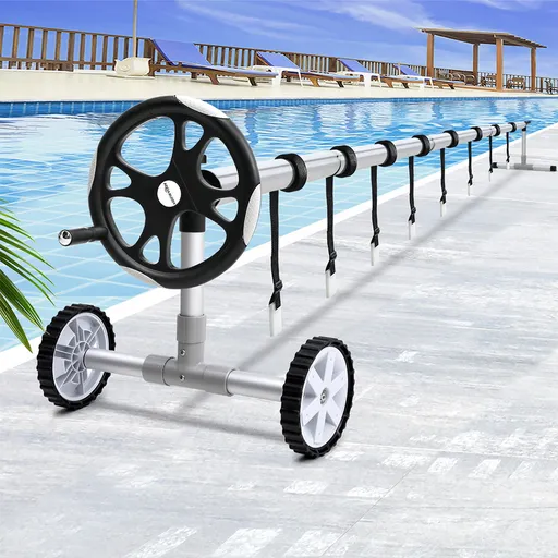 Aqua Buddy Pool Cover Roller 6.55m Adjustable Swimming Pool Solar Blanket Reel