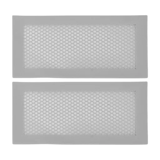 2Pcs Baby Proof Vent Cover Child Proof Safe Soft Silicone for Home Floor Catch Debris Hair Insect Gray