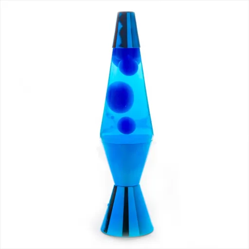 3D Illusion LED Lamp Metallic Blue Base 20oz Blue Wax and Liquid