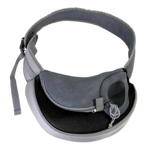 Black Hands-Free Pet Chest Carrier - Breathable Mesh Crossbody Bag for Dogs & Cats within 5KG