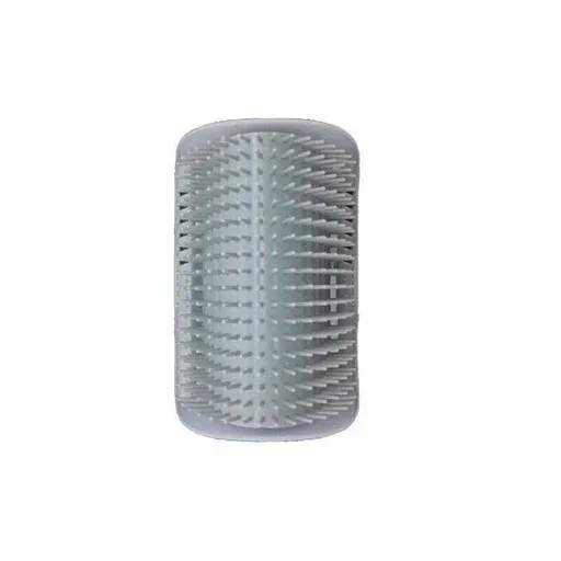 Pet Cat Self Massage Brush Comb Scratcher Wall Corner Self Groomer Grooming Toys - Grey