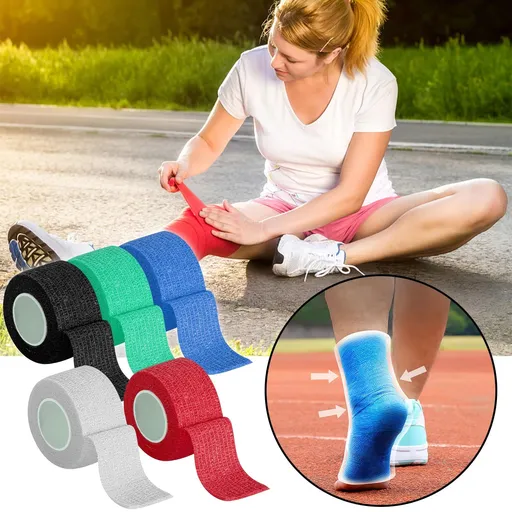 3 Rolls Kinesiology Tape, 3 Colors 1 Inch x 14.8 Feet Athletic Tape, Elastic Muscle Tape, Sports Tape, Thumb, Finger, Wrist, Ankle, Knee Tape for Exercise and Daily Use Green