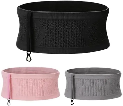 Breathable waist chain waist belt hidden wallet waist bag women's belly bag port running mobile phone holder keys money holder black S Black Black S