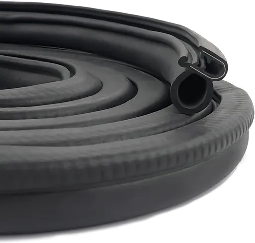 20Ft Car Door Weather Stripping Door Seal Strip,U-Shaped Rubber Edge Trim with Steel Strip Door Sealers for Door Frame of Car Truck SUV RV Boat Home,Keeps Car Interior Tidy and Quieter (20Ft)