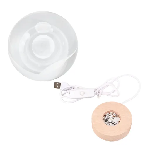 3D Saturn Night Lamp Crystal Ball Night Light LED Wooden Inter Carving Tabletop Ornaments for Friends Kids Gifts Saturn Colorful Light