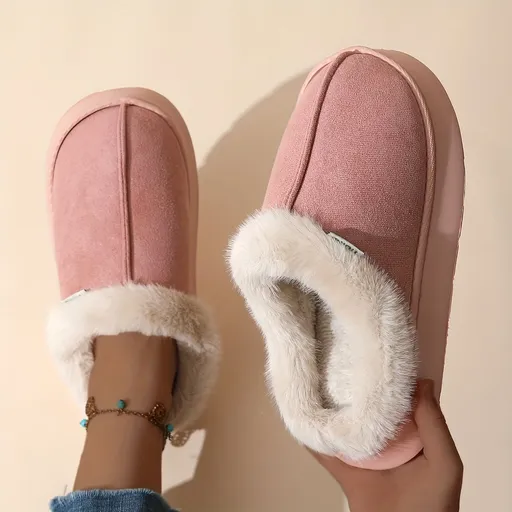 Women'S Furry Slippers Cosy House Shoes Australian Women’S Lounge Slippers Warm - Pink - Size 45