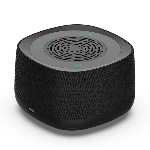 Bluetooth White Noise Machine 14 Sounds Rechargeable Breathing Light Black