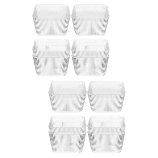 Large Clear Plastic Bowls for Kitchen Tableware - and Practical, 12Pcs