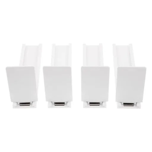 Automatic Retail Shelf Pusher in White PVC for Drinks and Snacks 4Pcs
