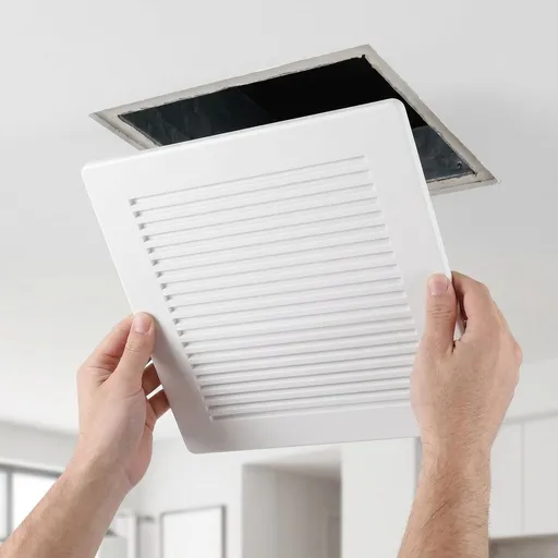 Bathroom Vent Cover Spring Loaded Quiet Durable Construction Efficient Airflow