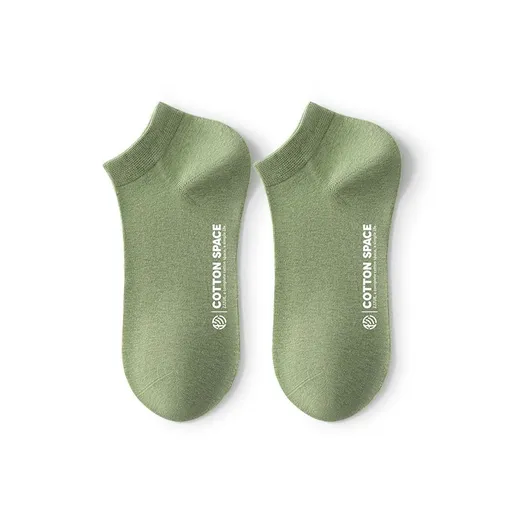 Men Cotton Socks Zjzue Antibacterial Summer Green; All-size All yards