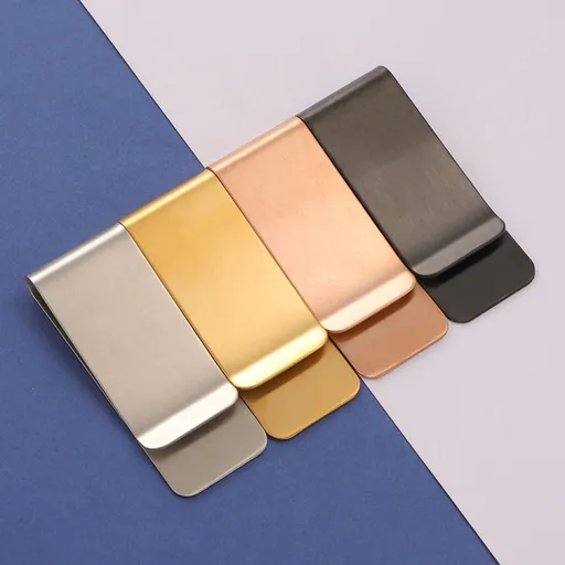 Metal Money Clip for Cash and Credit Cards, Brass Banknote Clip, Credit Card Holder, Wallet Credit Card Holder for Men-4pcs