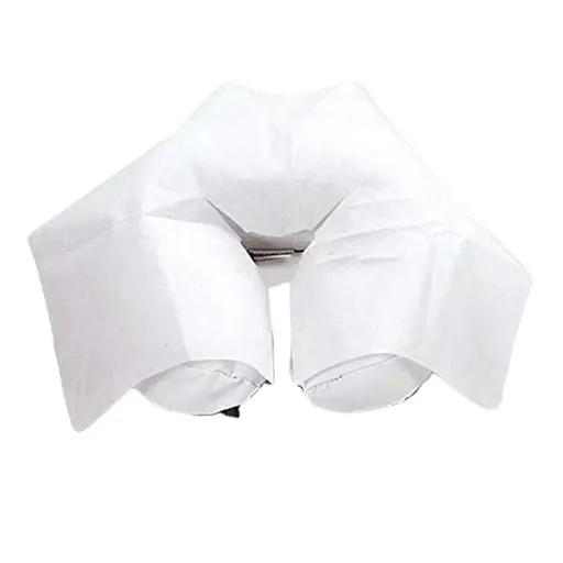 100 count white Disposable Face Cradle Covers Medical-Grade,Ultra Soft,Luxurious,Non Sticking Massage Face Covers/Headrest Covers