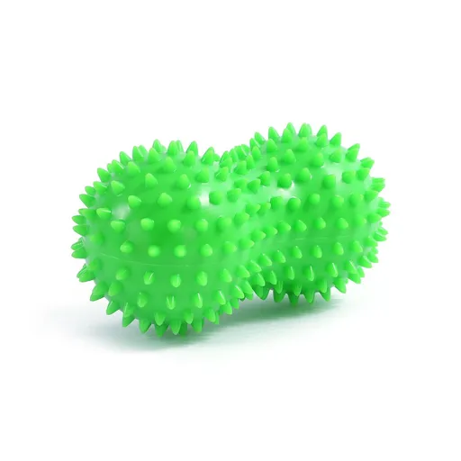 Spiky Peanut Massage Ball Deep Tissue Muscle Roller PVC Foot Massage Ball for Myofascial Release Trigger Point relaxation Yoga Fitness - Green