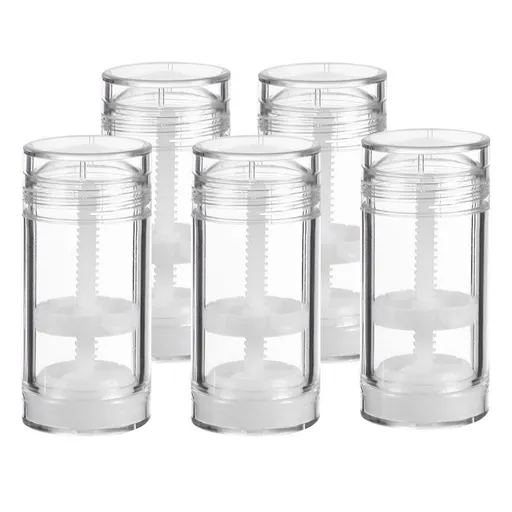 Set of 5 Transparent Round Mini Skincare Containers for Creams, Travel-Friendly Empty PP Bottles for
