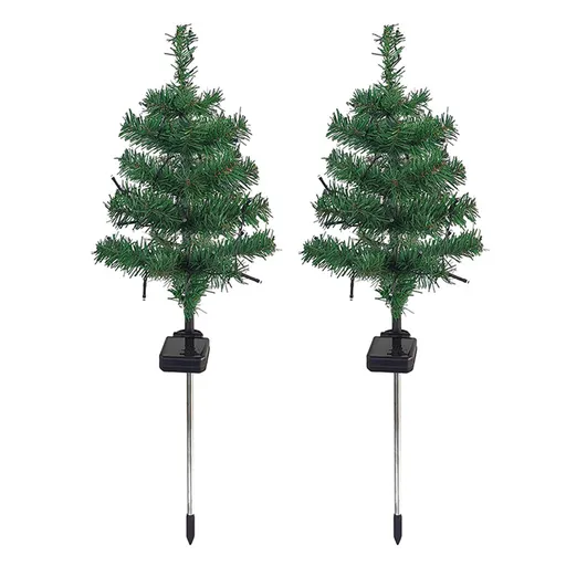 Solar-powered Christmas Tree Lights Christmas Ambient Lights LED Colorful Lights for Garden Yard Patio Outdoor Waterproof Landscape Lights