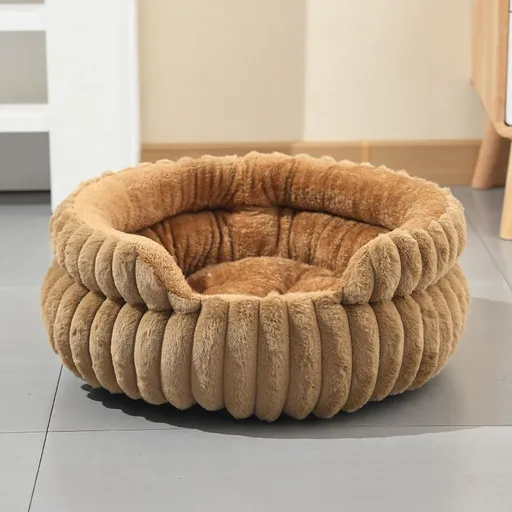 Notch Version Round Bed - Coffee, Size S: 40×40×15cm