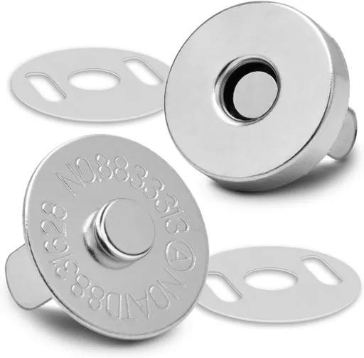 CooBigo 24Sets Magnetic Snaps for Purse Closures 14mm Magnetic Fastener Replacement Kit Magnetic Snaps for Purses and Totes Clothing Bag DIY Craft