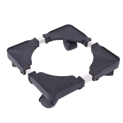 Plant Stand with Wheels Universal Adjustable Plant Base Rolling Flower Pot Holder for Home Garden Courtyard Black