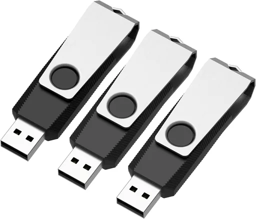 16GB 3 Pack USB Flash Drive 16GB USB Stick Bulk USB Drive 2.0 USB Key USB Thumb Drive Flash Drives 16gb Memory Stick for Computer (Black,3 pcs)
