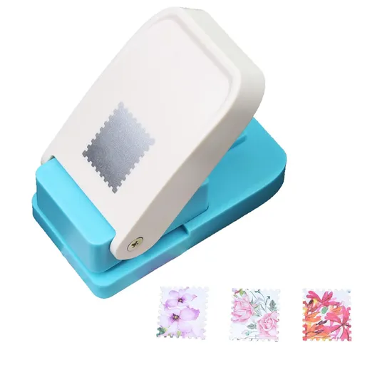 Rectangular Lever Action Stamp Punch for Scrapbooking, 2.6 x 2.1 cm