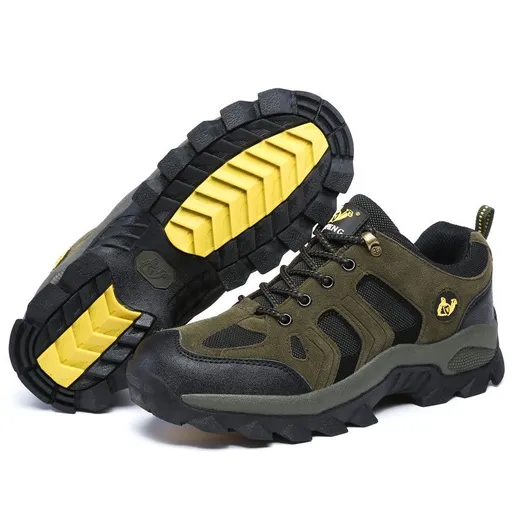 Qifeng Men Women Hiking Shoes Outdoor Sneakers green with cotton 42