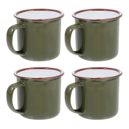 4pcs Vintage enamel mug Cup Campfire Coffee Mug Empty Water Bottles Tea Mug Vintage Milk Mug Backpacking Champaign Mug Party